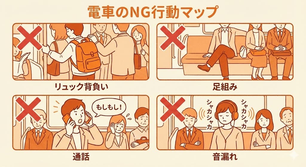 電車の「透明人間」になろう!学習者に教えたい、日本で白い目で見られないための「完全遮断」マナー術