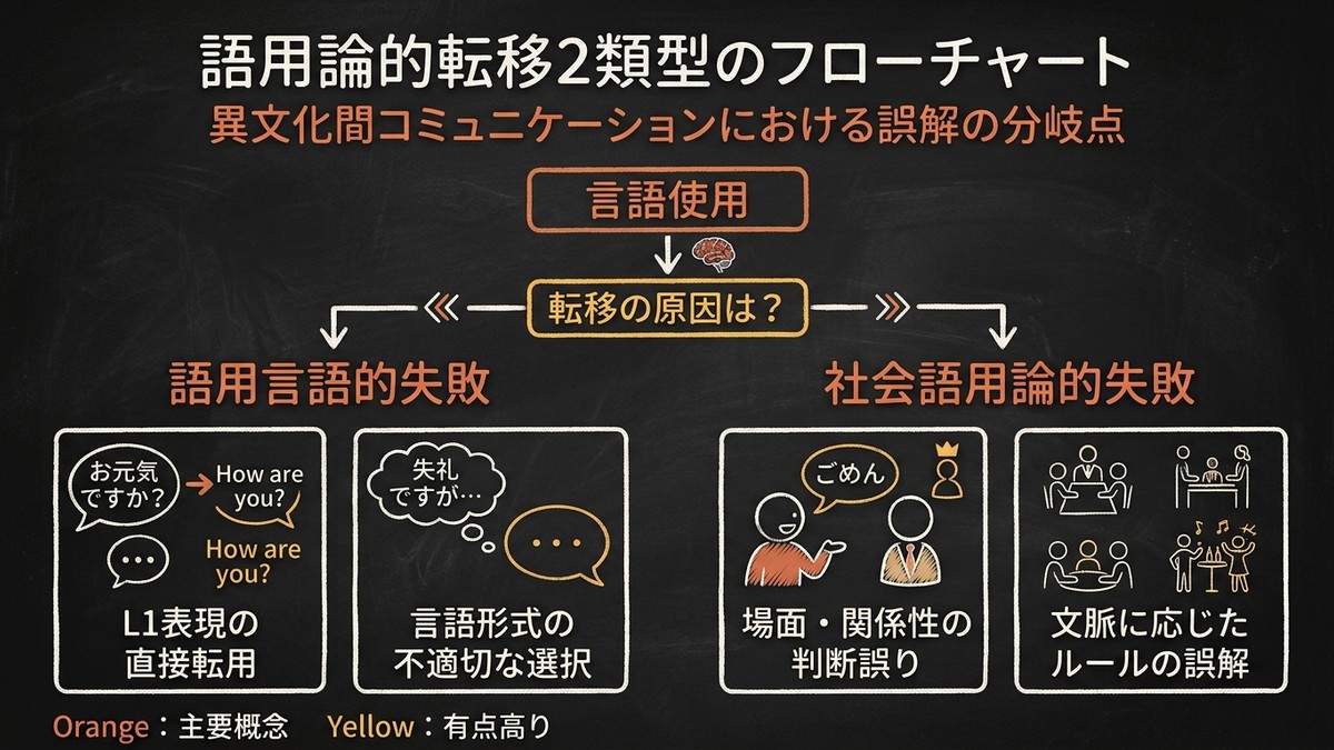 Diagram showing the two types of pragmatic transfer